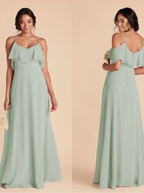 Birdie Grey Women's Small Sage Chiffon Jane Convertible Bridesmaid Dress Formal